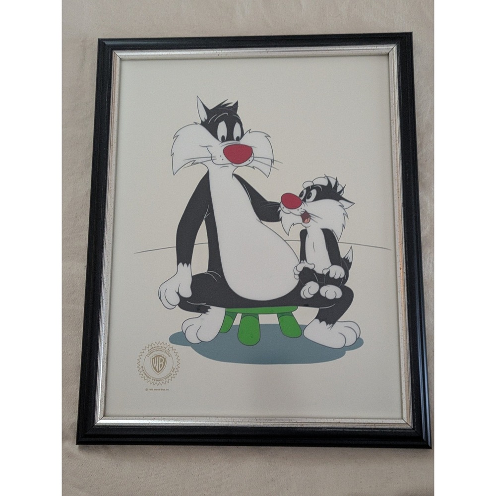 1992 Sylvester & Sylvester Jr Like Father Like Son Looney Tunes Framed Art